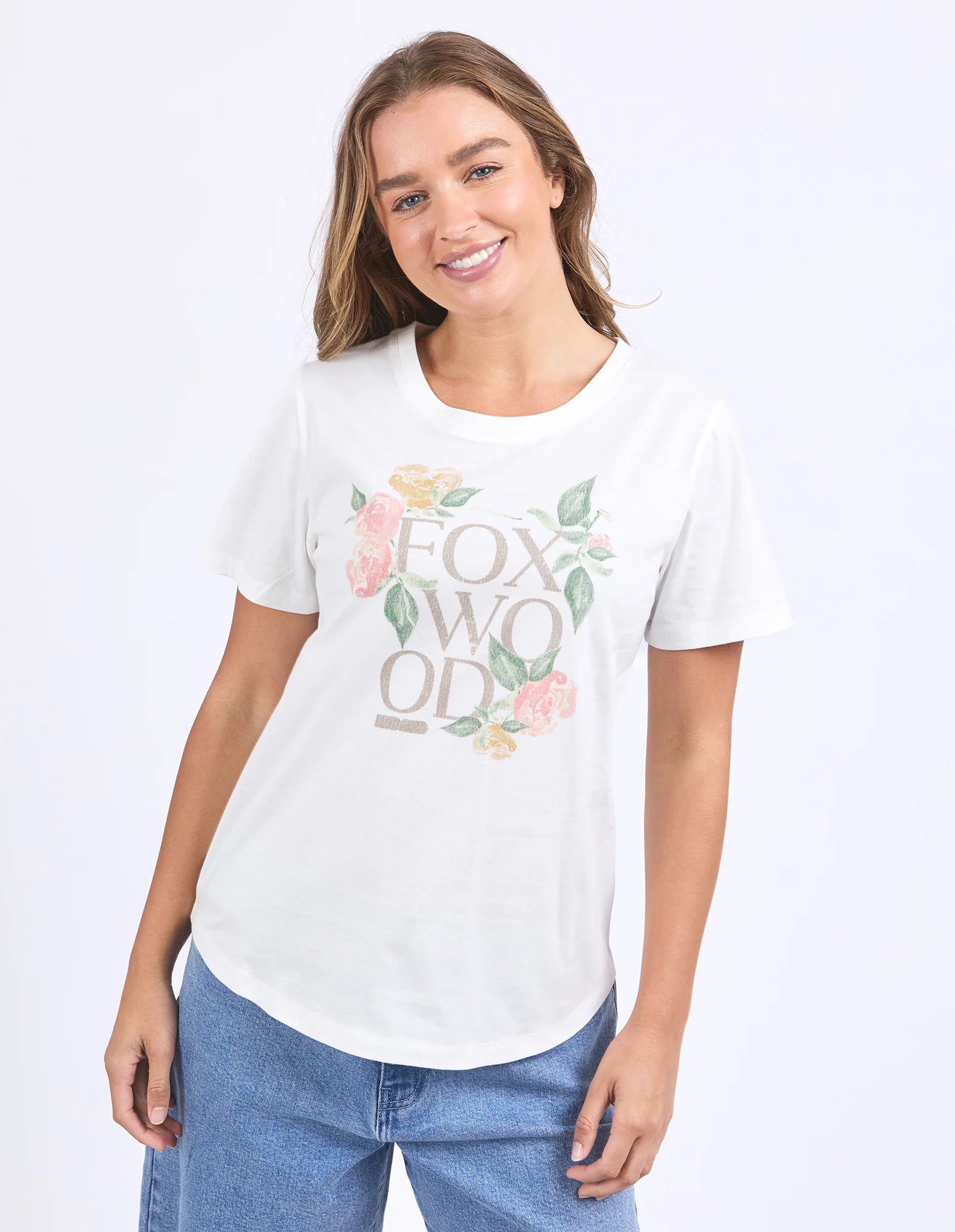 Foxwood - WILD ROSE TEE - VINTAGE WHITE
