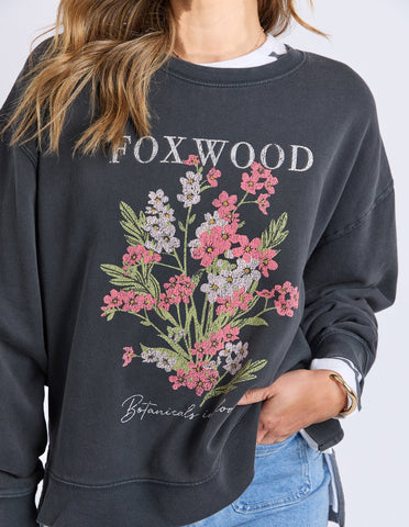 Foxwood - FLOWERS CREW - WASHED BLACK