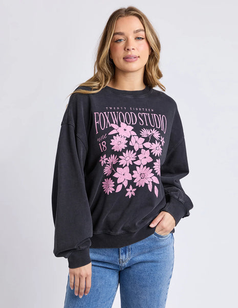 Foxwood - Floret Crew - Black