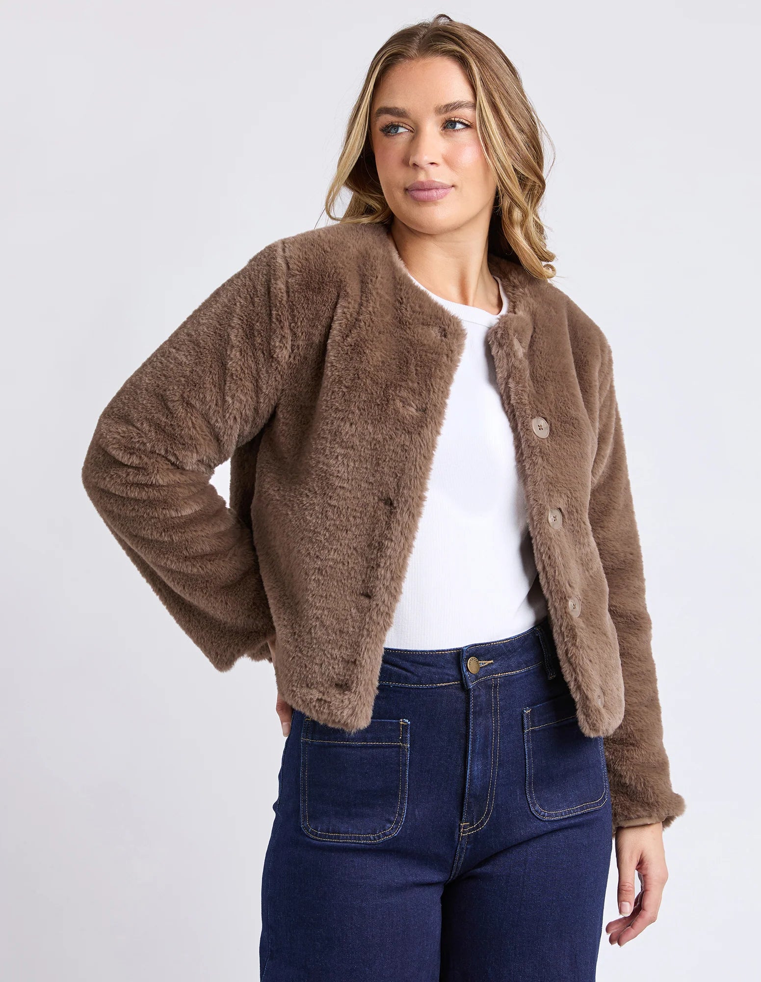 Foxwood - SOFIA FUR JACKET - MOCHA