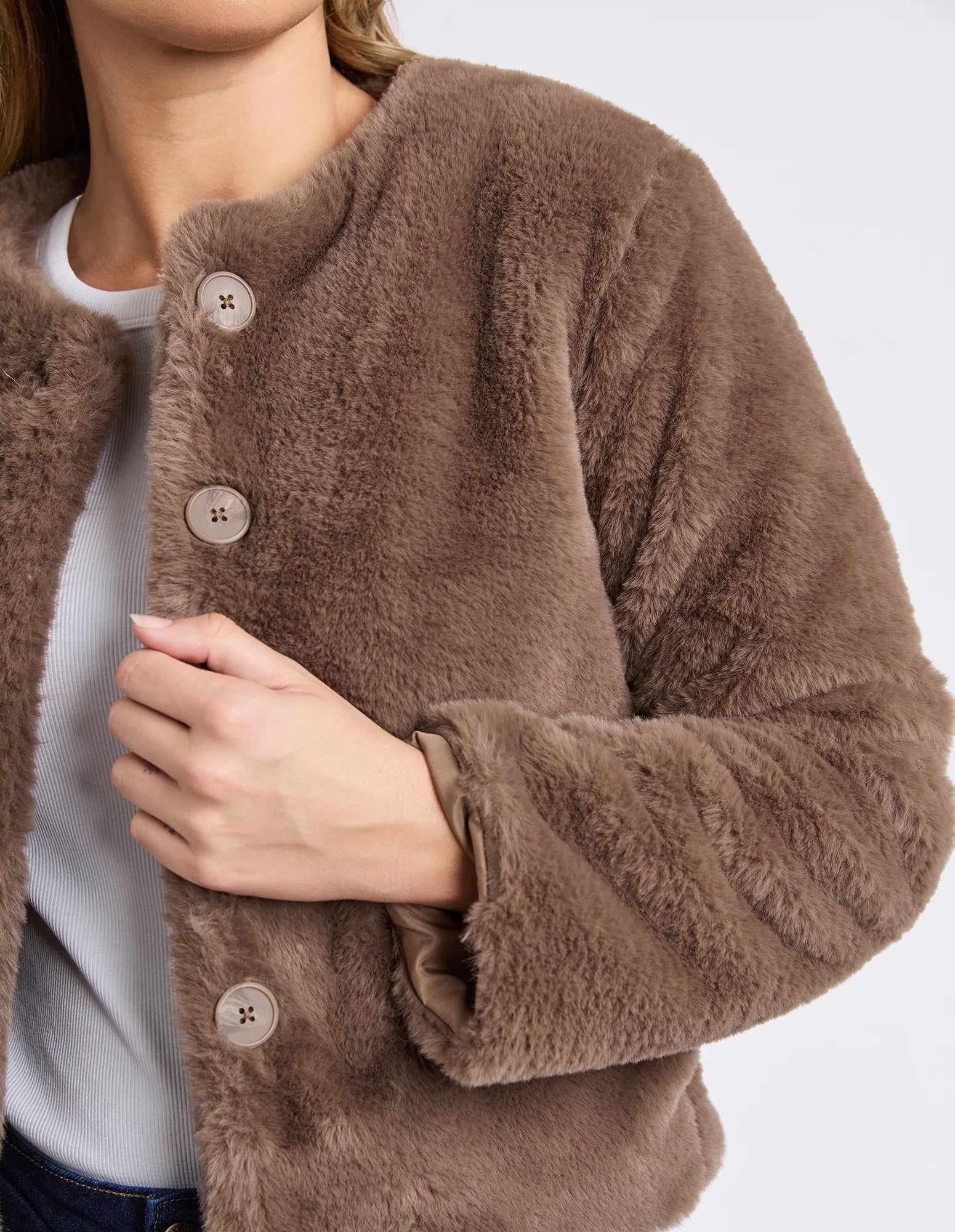 Foxwood - SOFIA FUR JACKET - MOCHA