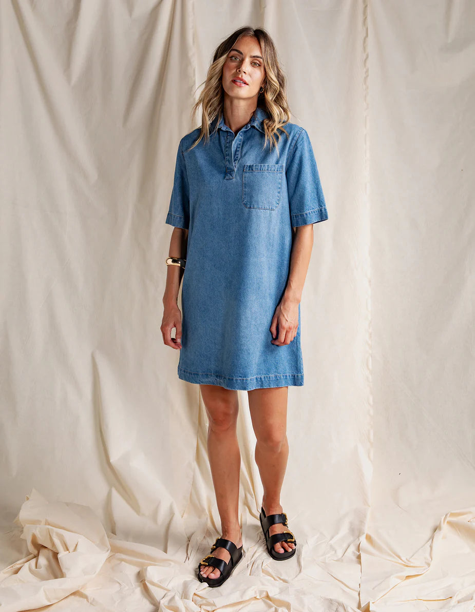 Foxwood - MONTE SHIRT DRESS - BLUE