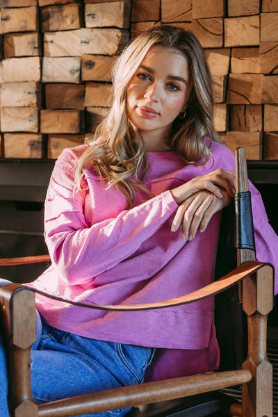 Foxwood - JAYNE THROW ON TOP - FUCHSIA