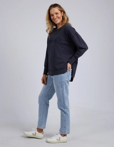 Foxwood - Washed Simplified Crew - Navy