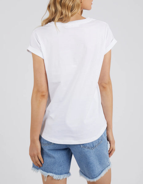 Foxwood - MANLY VEE TEE - WHITE