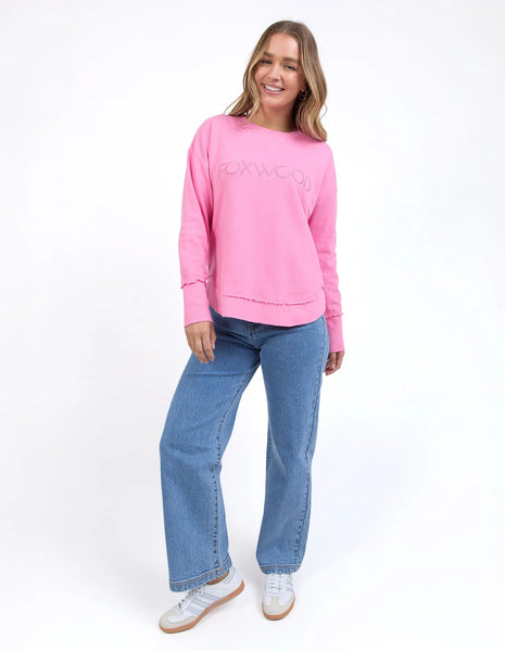 Foxwood - Simplified Metallic Crew - BUBBLEGUM PINK