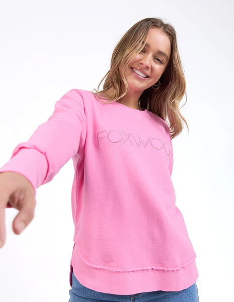 Foxwood - Simplified Metallic Crew - BUBBLEGUM PINK