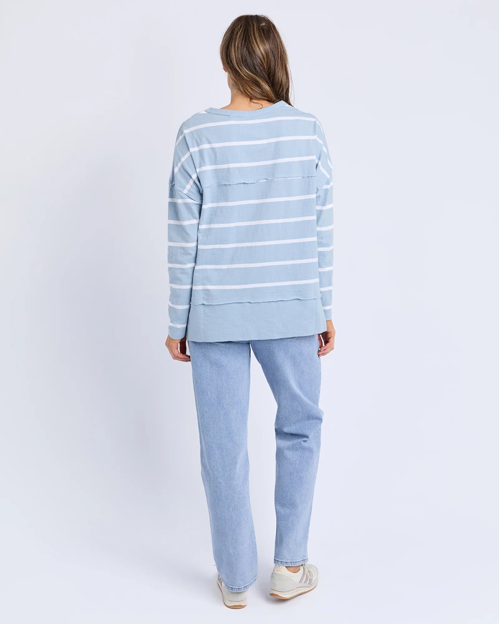 Foxwood - JAYNE STRIPE THROW ON TOP - SKY