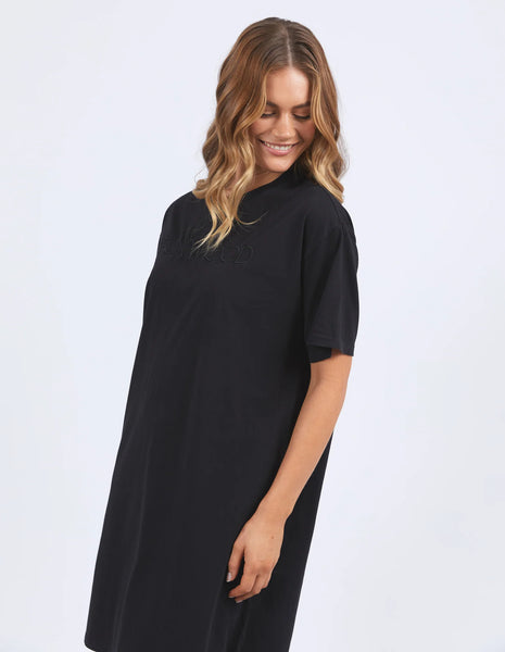 Foxwood - SIMPLIFIED TEE DRESS - WASHED BLACK