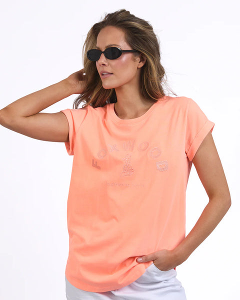 Foxwood - EFFORTLESS TEE - NEON PEACH