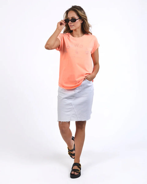 Foxwood - EFFORTLESS TEE - NEON PEACH