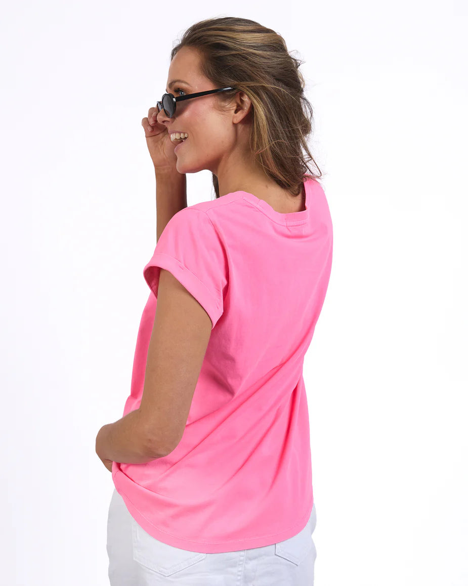 Foxwood - EFFORTLESS TEE - NEON ROSE