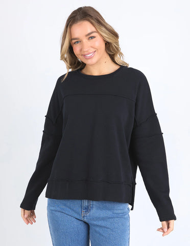 Foxwood -Jayne Throw on Fleece - Black