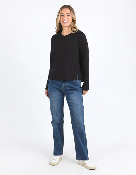 Foxwood - ENDLESS LONG SLEEVE TEE - BLACK