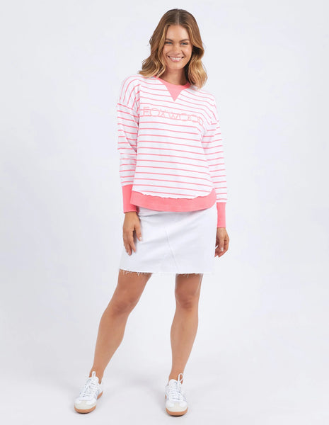 Foxwood - Simplified Crew -  NEON PINK STRIPE