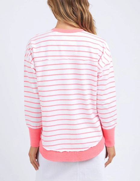 Foxwood - Simplified Crew -  NEON PINK STRIPE
