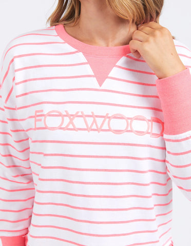 Foxwood - Simplified Crew -  NEON PINK STRIPE