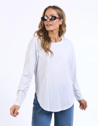 Foxwood - STANDARD LONG SLEEVE TEE - WHITE