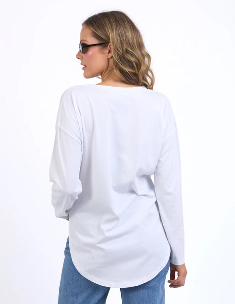 Foxwood - STANDARD LONG SLEEVE TEE - WHITE