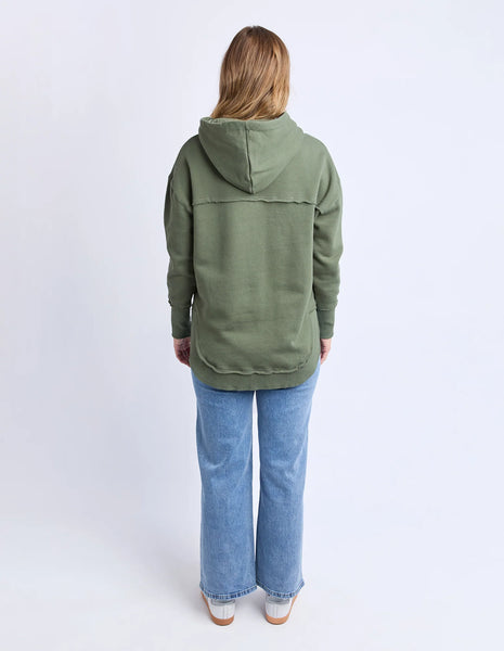 Foxwood - METALLIC SIMPLIFIED HOODIE - KHAKI