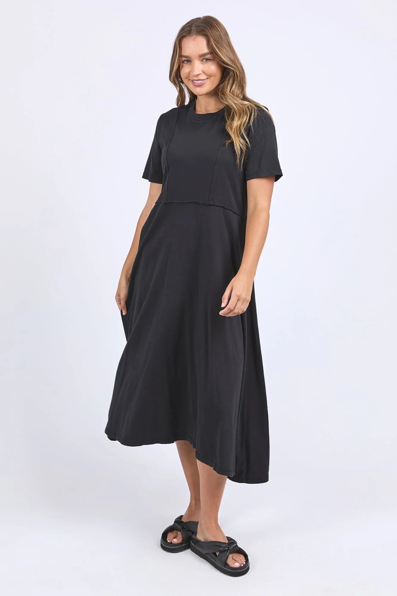 Foxwood - EVA MIDI DRESS - BLACK