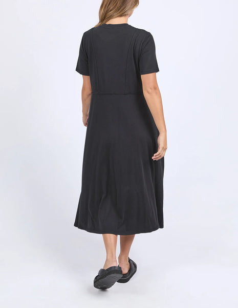 Foxwood - EVA MIDI DRESS - BLACK