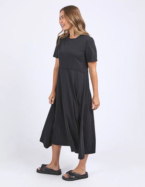 Foxwood - EVA MIDI DRESS - BLACK