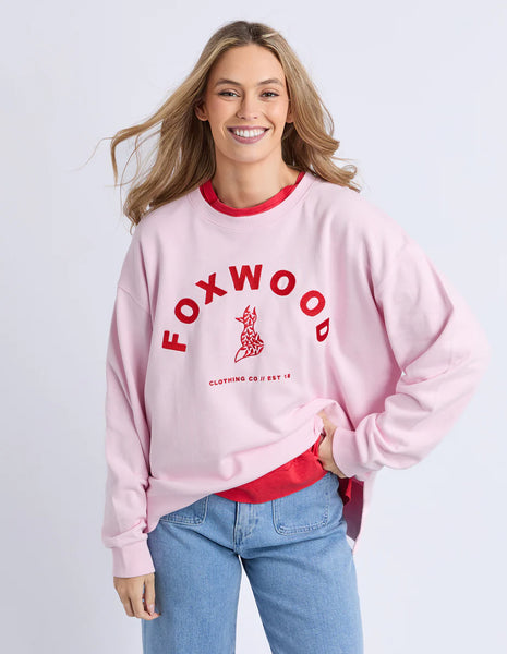 Foxwood - EFFORTLESS CONTRAST CREW - PALE  PINK