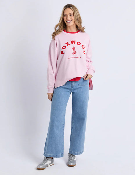 Foxwood - EFFORTLESS CONTRAST CREW - PALE  PINK
