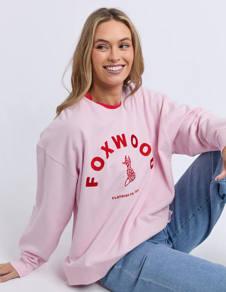 Foxwood - EFFORTLESS CONTRAST CREW - PALE  PINK