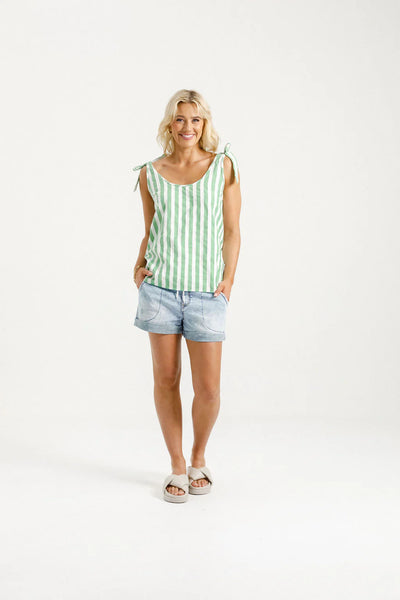 Homelee  ANDI TOP - APPLE STRIPES