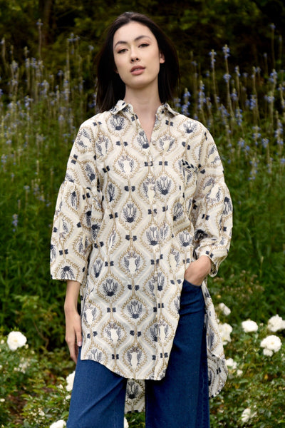 CURATE - SOMETHING BORROWED SHIRT - IVORY EMBROIDERY