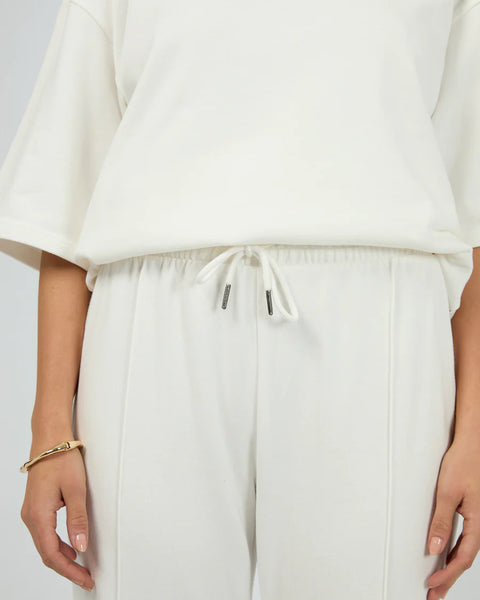Silent Theory - NARA WIDE LEG TRACKPANT - VINTAGE WHITE