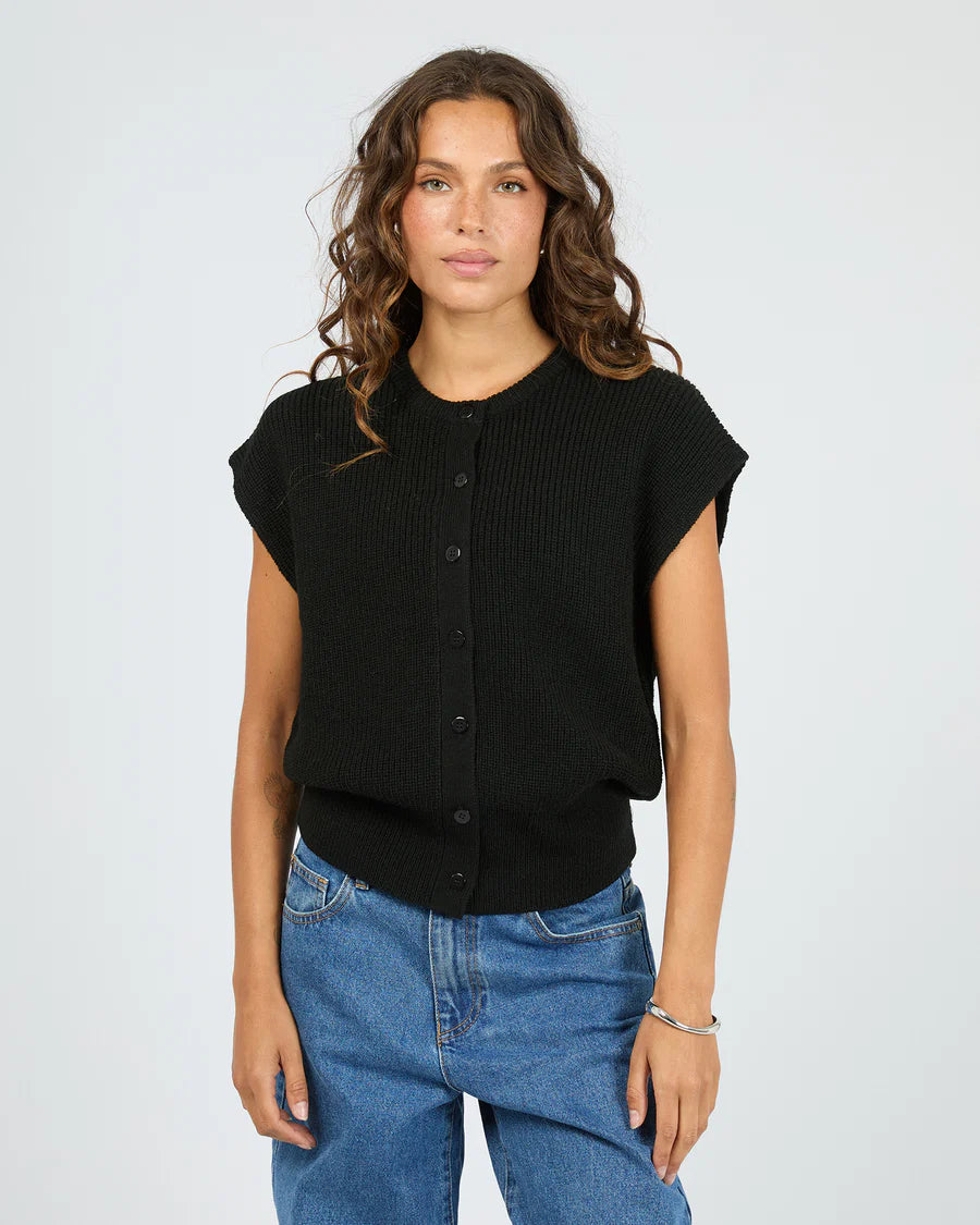 Silent Theory - ELARA VEST TOP - BLACK