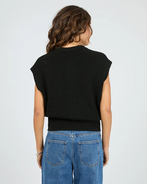 Silent Theory - ELARA VEST TOP - BLACK