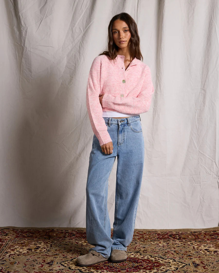 SILENT THEORY - DARBY KNIT CARDIGAN - PINK