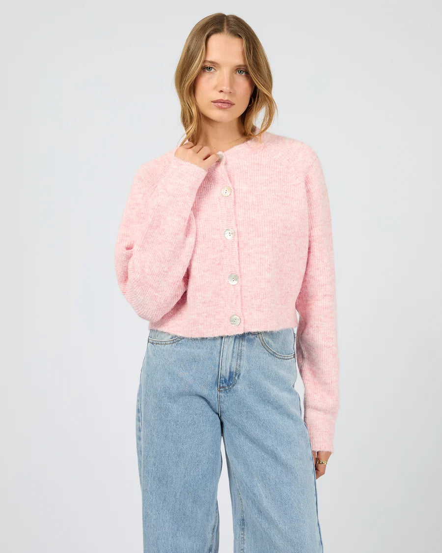 SILENT THEORY - DARBY KNIT CARDIGAN - PINK