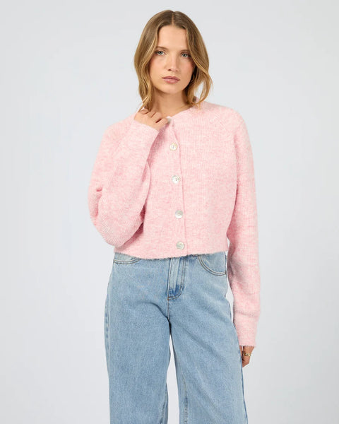 SILENT THEORY - DARBY KNIT CARDIGAN - PINK