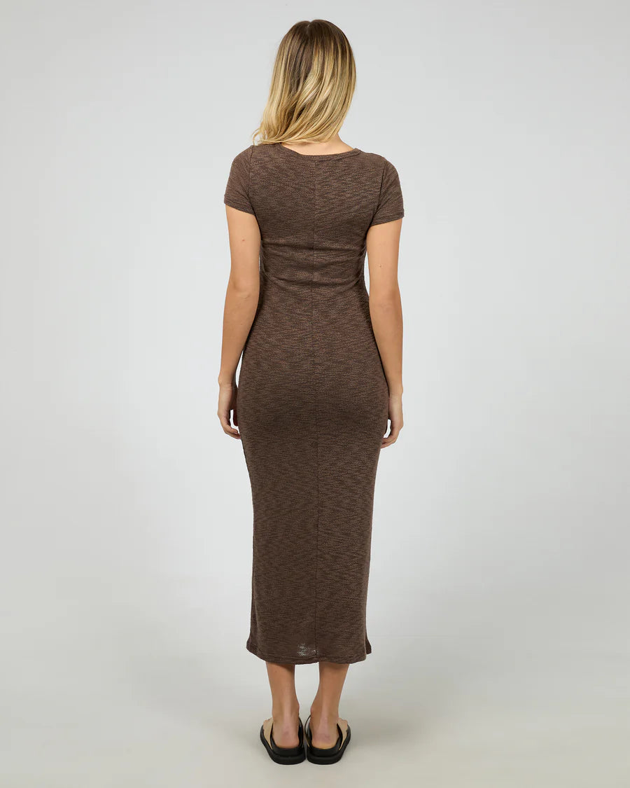 SILENT THEORY - LEONIE TEE MAXI DRESS - CHOCOLATE