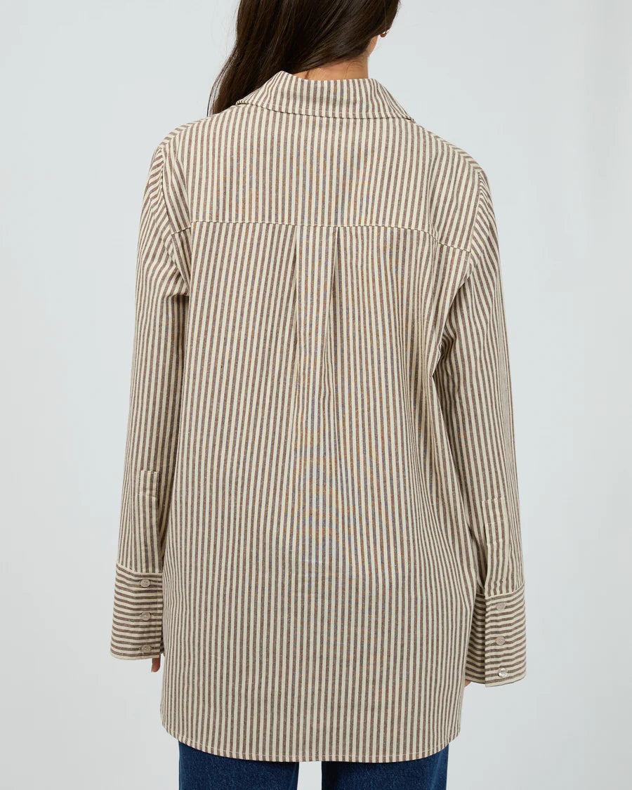 SILENT THEORY - SUNDAY LONG SLEEVE SHIRT - CHOCOLATE