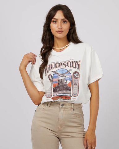 All About Eve - SKY DANCE OVERSIZED TEE - VINTAGE WHITE