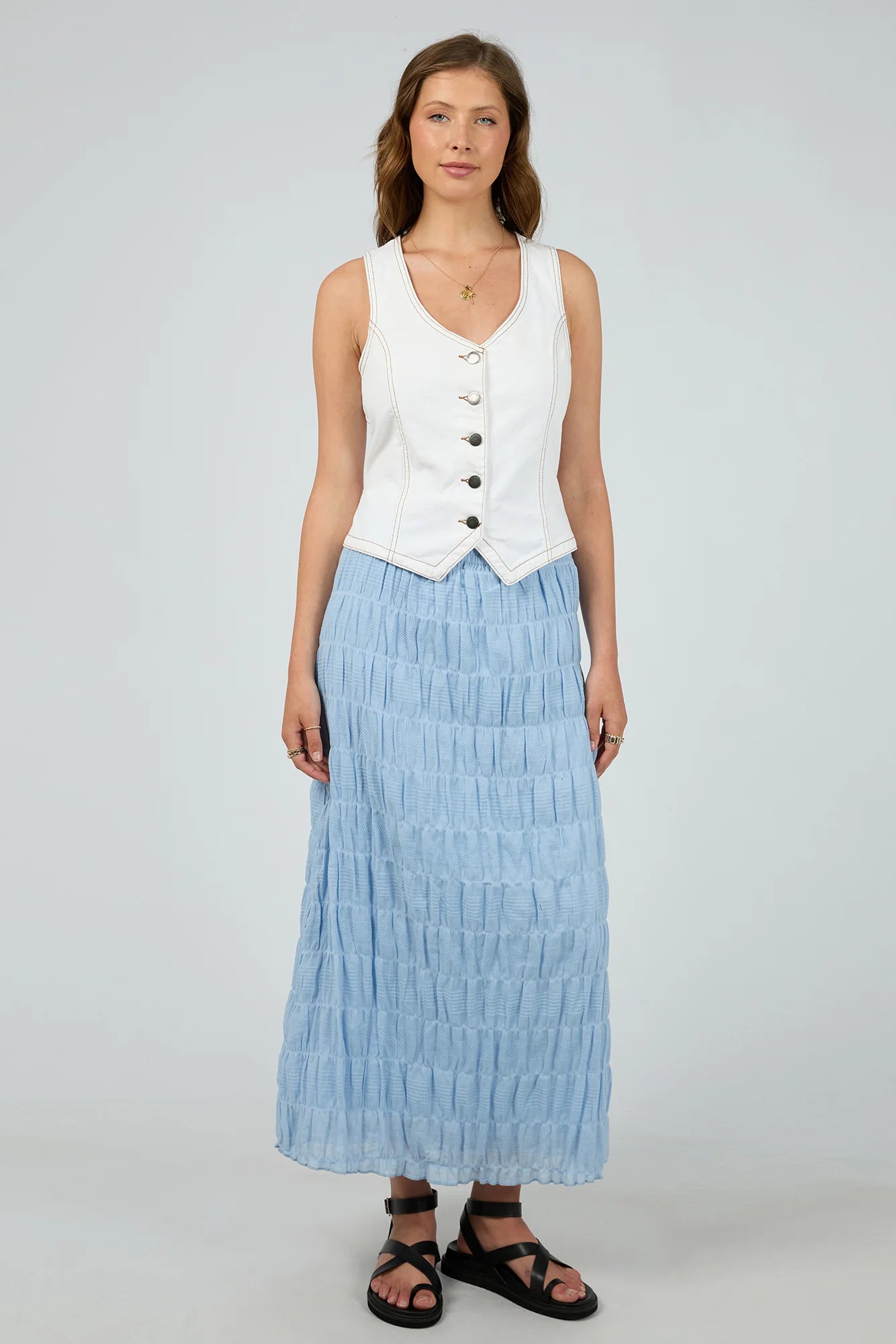 All About Eve - MAUDE MAXI SKIRT - OCEAN