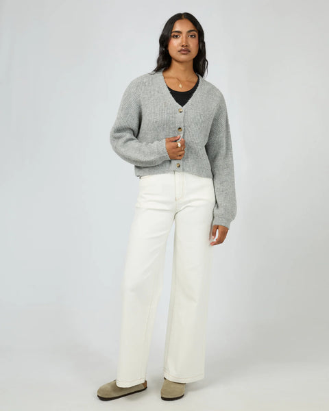 All About Eve - SELENA KNIT CARDI - GREY MARLE