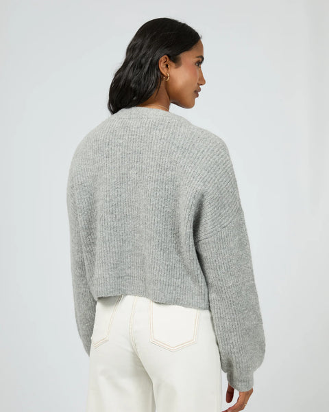All About Eve - SELENA KNIT CARDI - GREY MARLE