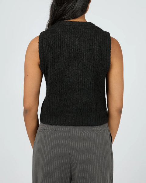 AAE AYA KNIT VEST - BLACK