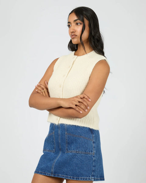 AAE AYA KNIT VEST - VANILLA