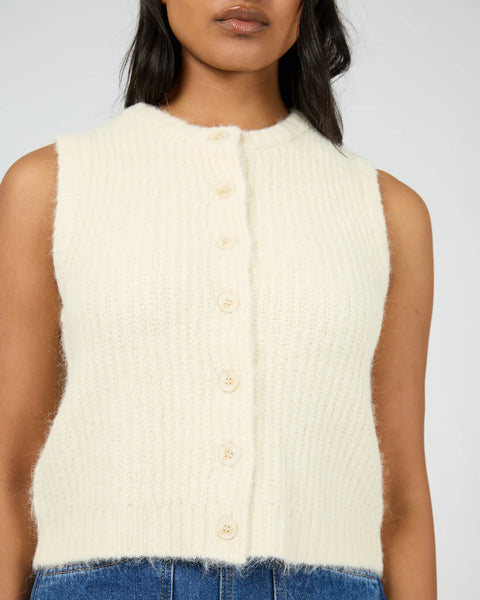 AAE AYA KNIT VEST - VANILLA