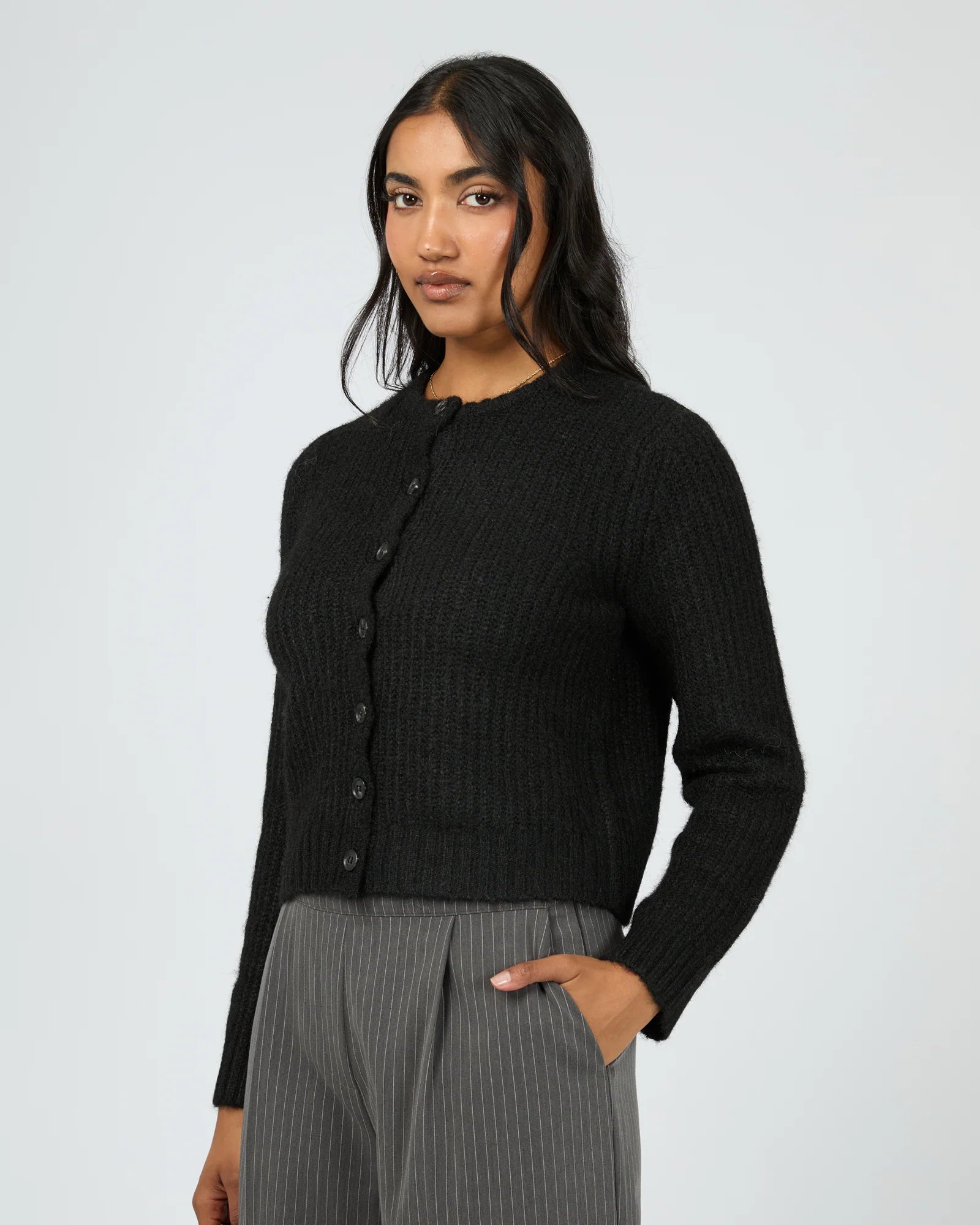 AAE AYA CARDIGAN  - BLACK