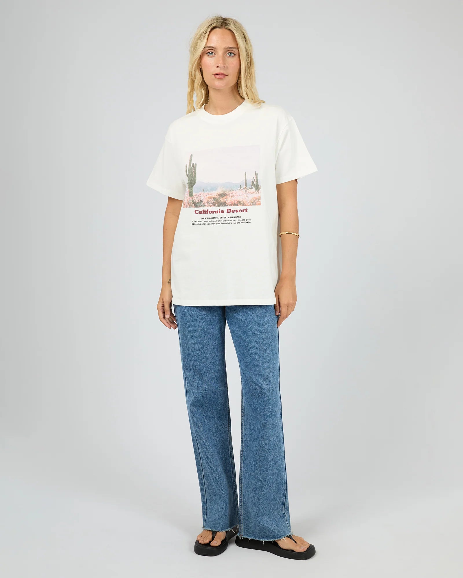 ALL ABOUT EVE - LIBERTY ROAD RELAXED TEE - VINTAGE WHITE