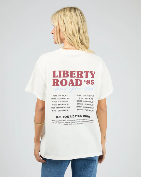 ALL ABOUT EVE - LIBERTY ROAD RELAXED TEE - VINTAGE WHITE